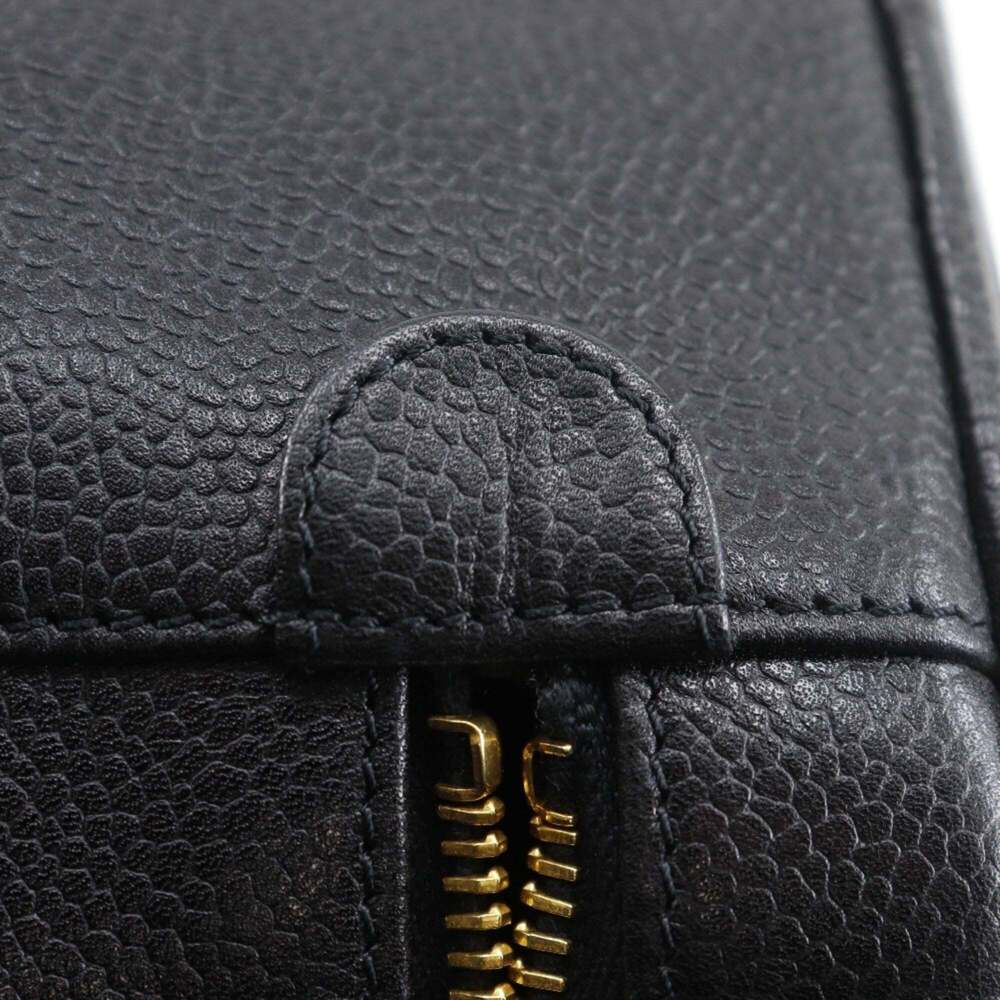CHANEL Black Caviar Leather Logo Pouch - Picture 10 of 13